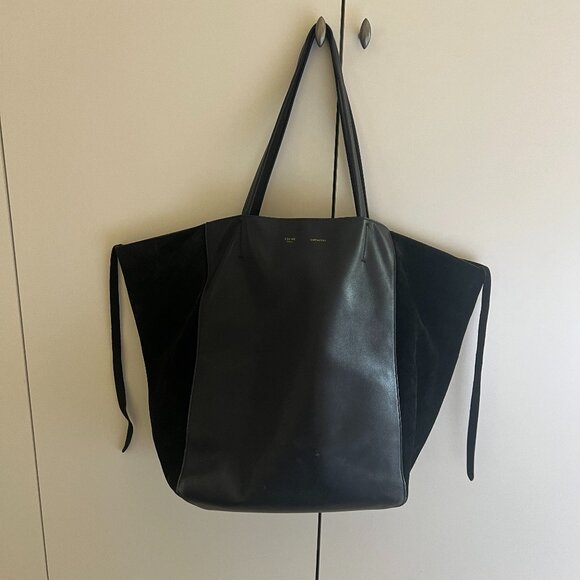 Celine Phoebe Philo Navy Leather Suede Cabas Tote - Picture 1 of 13